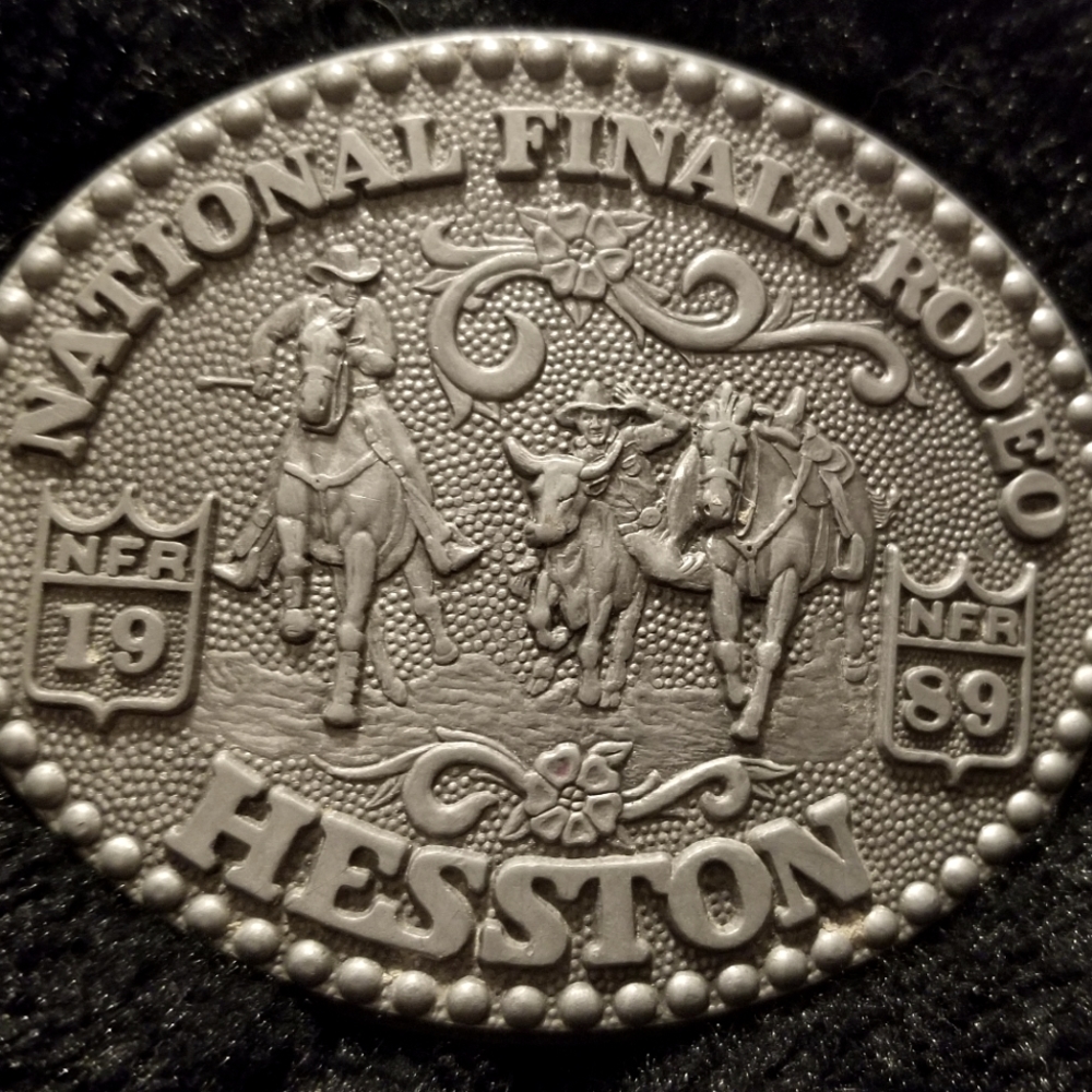1989 Hesston National Finals Rodeo Belt Buckle